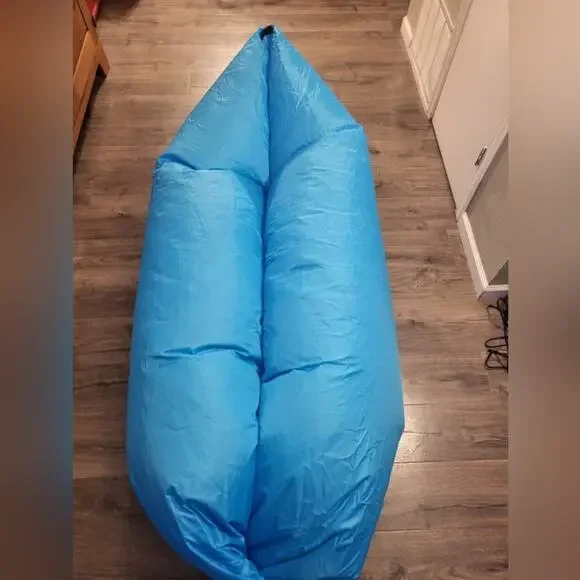 POUCH COUCH INFLATABLE SEATING CUSHION – BLUE – OUTDOOR/INDOOR – RIPSTOP FABRIC - Picture 3 of 6